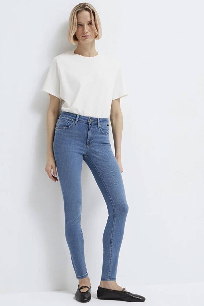 Kadın Tess Gold Luxury Jean Pantolon 100328-89570 Mavi 