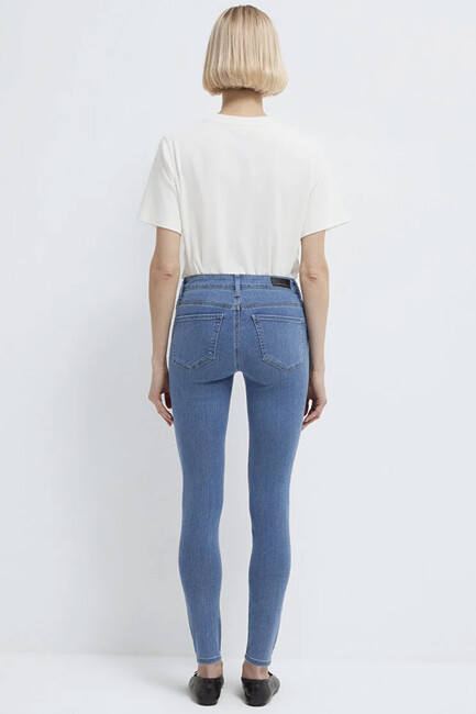 Kadın Tess Gold Luxury Jean Pantolon 100328-89570 Mavi - Thumbnail