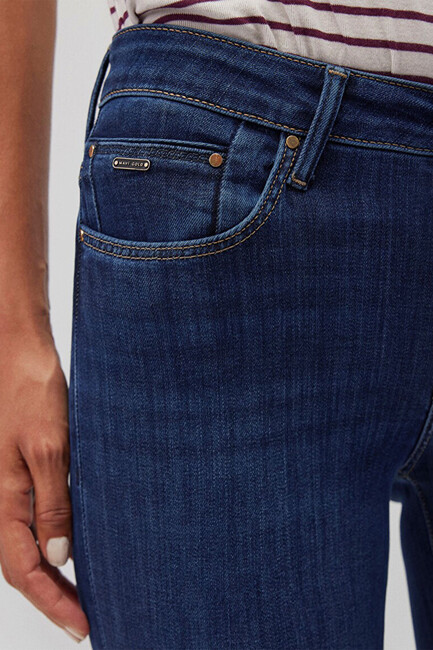 Kadın Tess Gold Premium Jean Pantolon 100328-82232 Mavi - Thumbnail