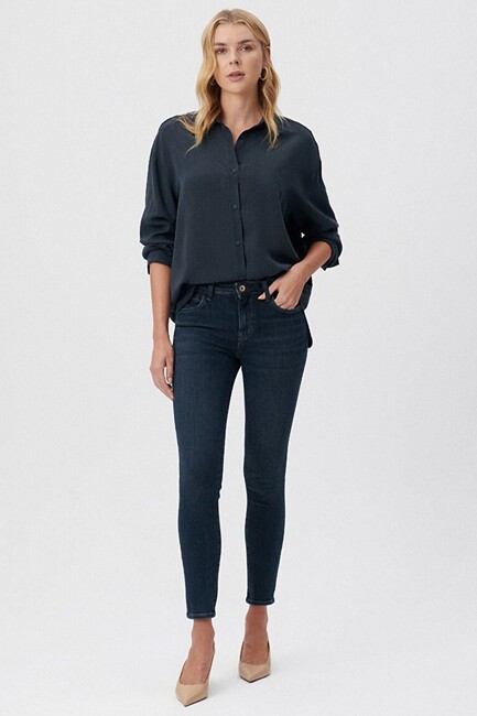 Kadın Tess Gold Premium Jean Pantolon 100328-85607 Mavi (2)