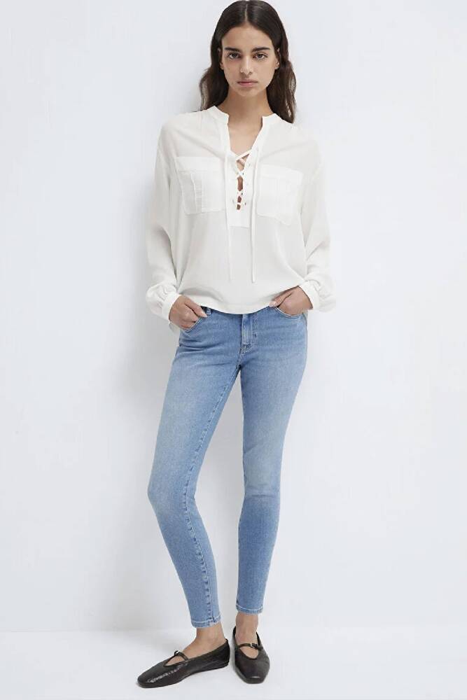 Kadın Tess Gold Premium Jean Pantolon 100328-A1550 Mavi 