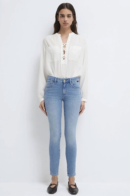 Kadın Tess Gold Premium Jean Pantolon 100328-A1550 Mavi (3)