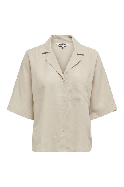 Kadın Bruxelles Linen Gömlek 15314215 Beyaz - Thumbnail