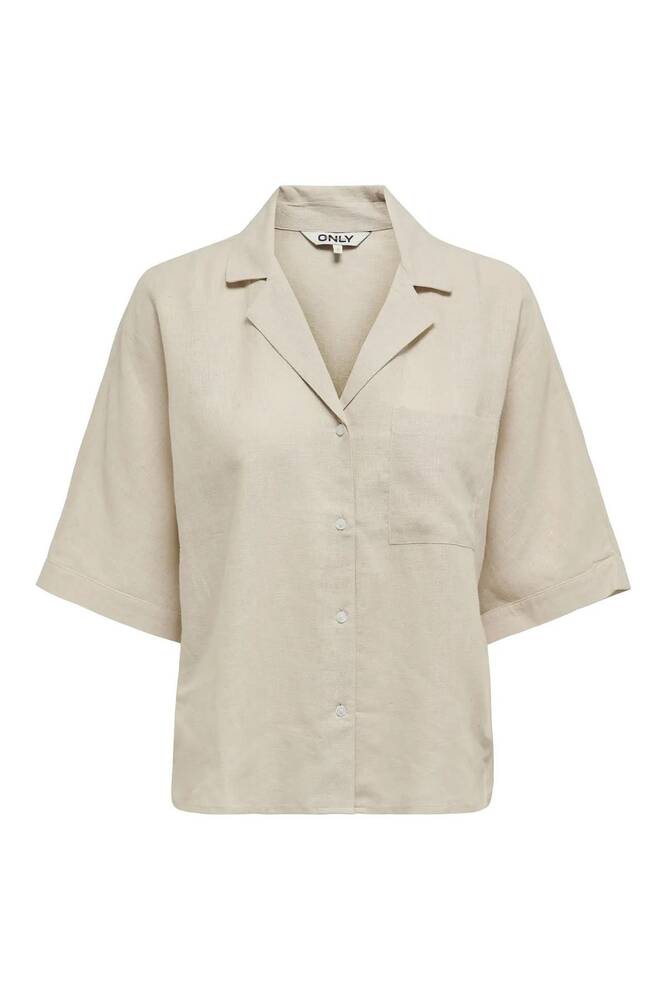 Kadın Bruxelles Linen Gömlek 15314215 Beyaz 