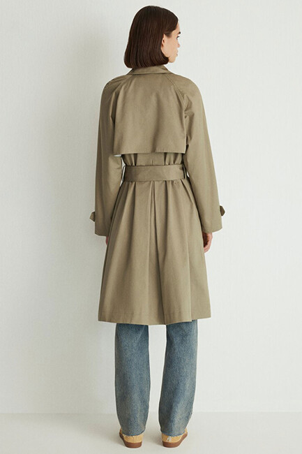 Kadın Trençkot 110703-71818 Haki - Thumbnail
