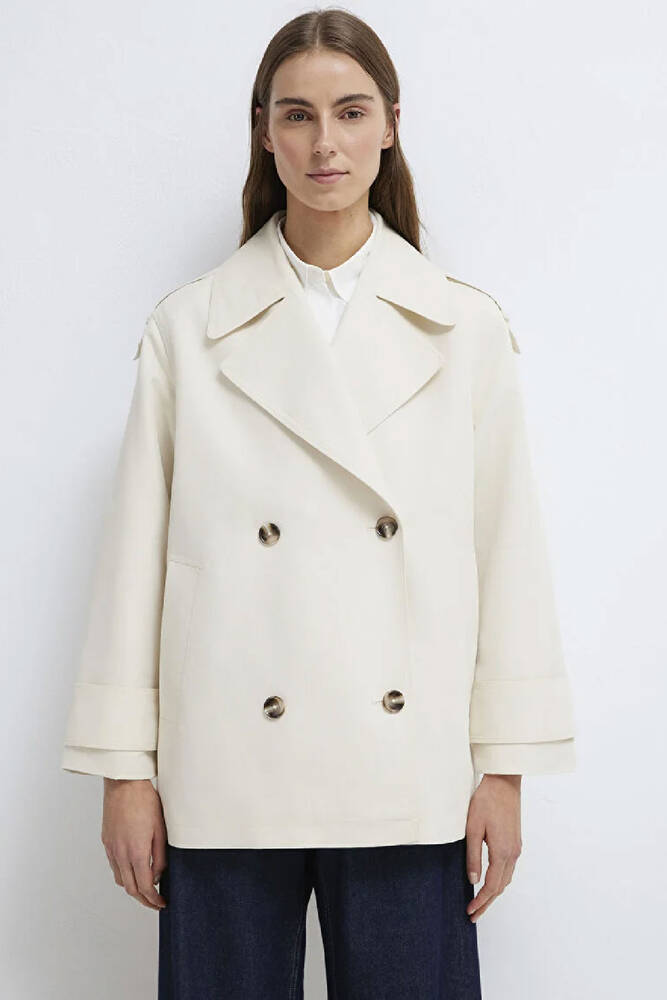 Kadın Trençkot 1110807-70056 Ekru 