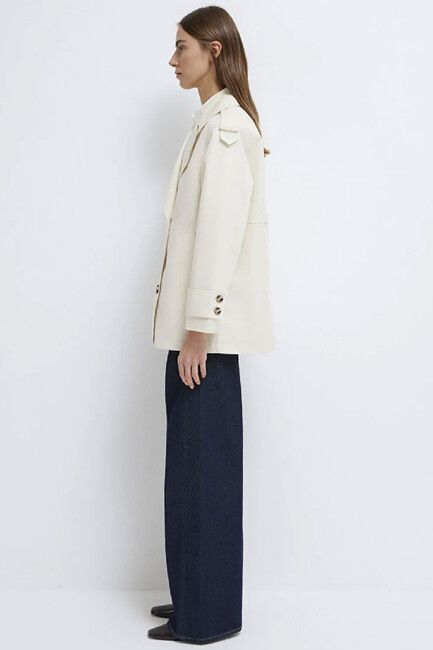 Kadın Trençkot 1110807-70056 Ekru - Thumbnail