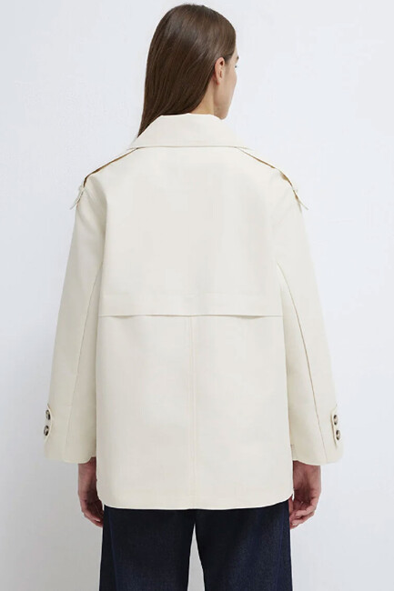 Kadın Trençkot 1110807-70056 Ekru - Thumbnail