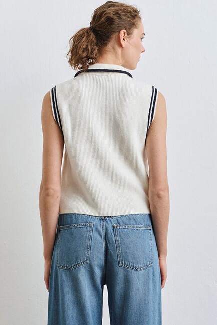 Kadın Triko Süveter 1710698-70057 Ekru (3)