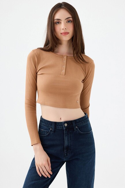 Kadın Tshırt LF2040790 Ekru (1)