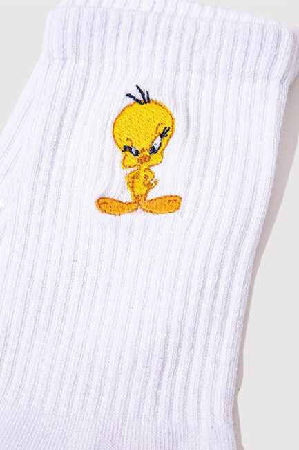 Kadın Twetty Baskılı Çorap 1910859-620 Beyaz (2)