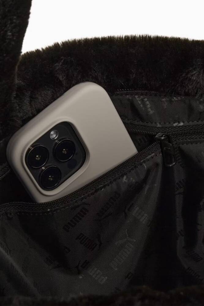 Kadın Up Faux Fur Omuz Çantası 091712-01 Siyah 