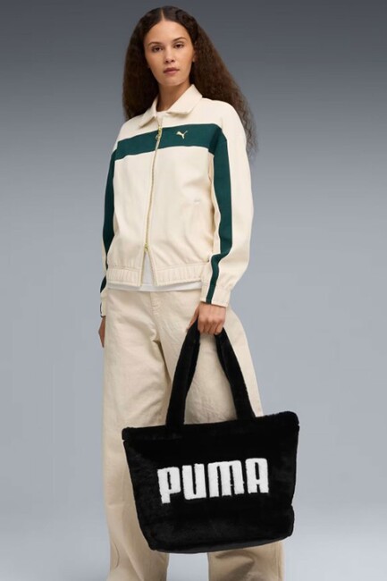 Kadın Up Faux Fur Omuz Çantası 091712-01 Siyah (1)