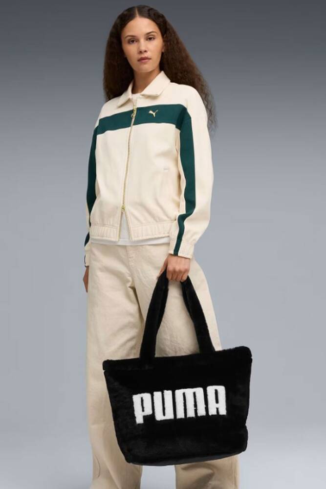 Kadın Up Faux Fur Omuz Çantası 091712-01 Siyah 