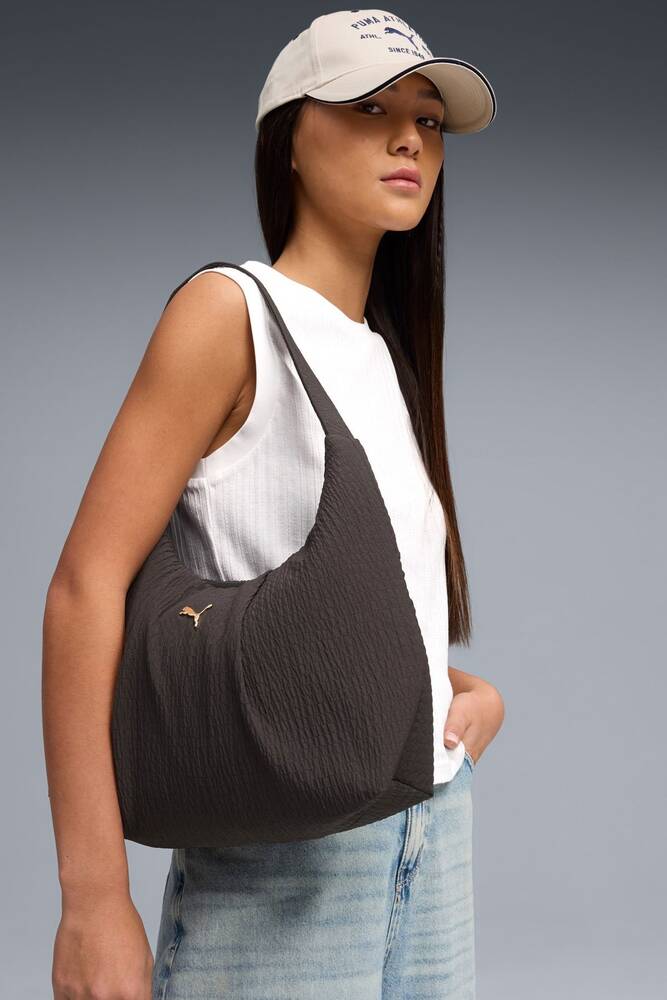 Kadın Up Slouchy Hobo Çanta 092180-01 Siyah 