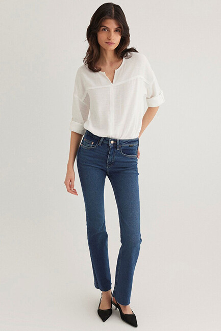 Kadın Uzun Kollu Bluz 121357-22937 Beyaz (2)