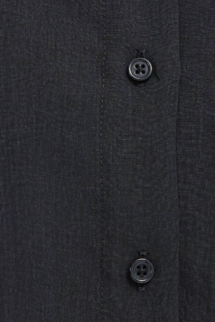 Kadın Uzun Kollu Dokuma Gömlek 1211373-900 Siyah - Thumbnail