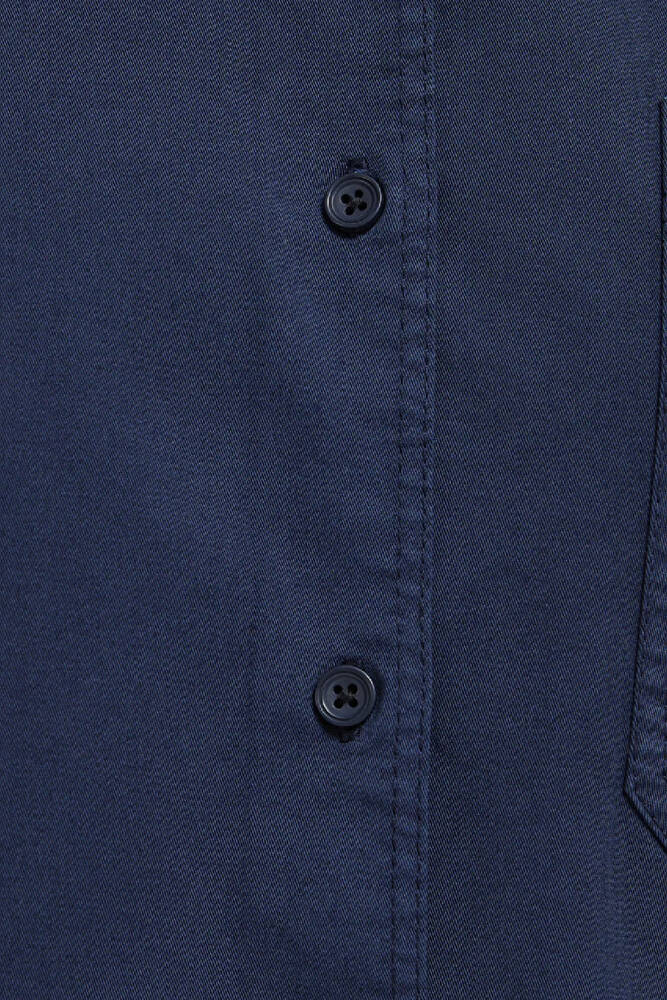 Kadın Uzun Kollu Dokuma Gömlek 1211385-70497 Lacivert 