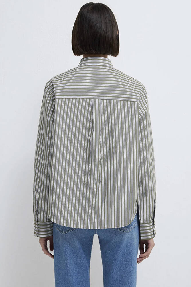 Kadın Uzun Kollu Dokuma Gömlek 1211386-85171 Yeşil 