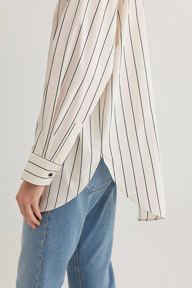 Kadın Uzun Kollu Gömlek 1210421-89319 Ekru 