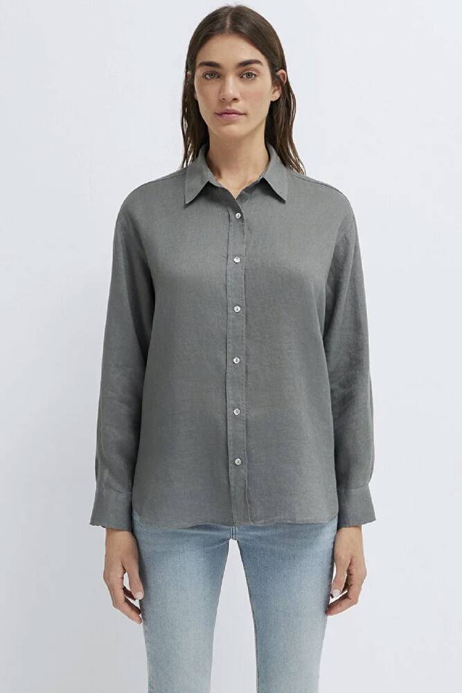 Kadın Uzun Kollu Gömlek 1210747-70132 Yeşil 