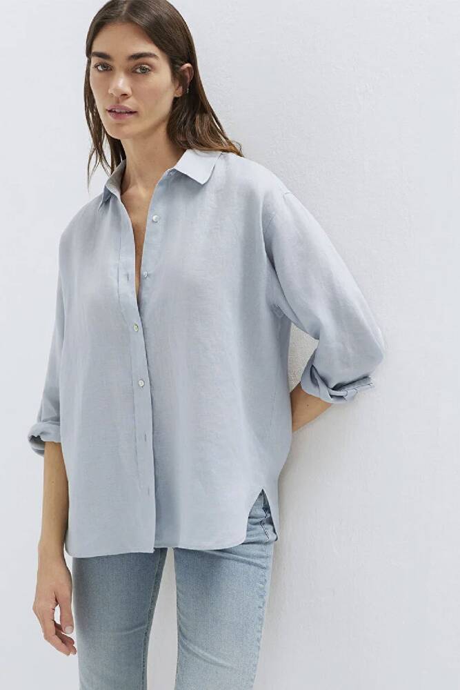 Kadın Uzun Kollu Gömlek 1210747-70802 Mavi 