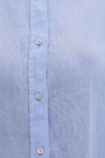 Kadın Uzun Kollu Gömlek 1210747-80874 Mavi - Thumbnail