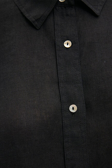 Kadın Uzun Kollu Gömlek 1210747-900 Siyah - Thumbnail