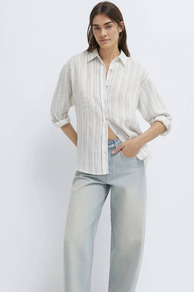 Kadın Uzun Kollu Gömlek 1210748-81510 Beyaz 