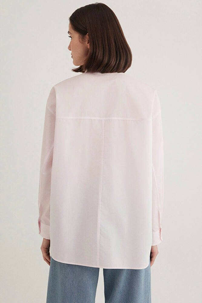 Kadın Uzun Kollu Gömlek 1210887-70989 Pembe 