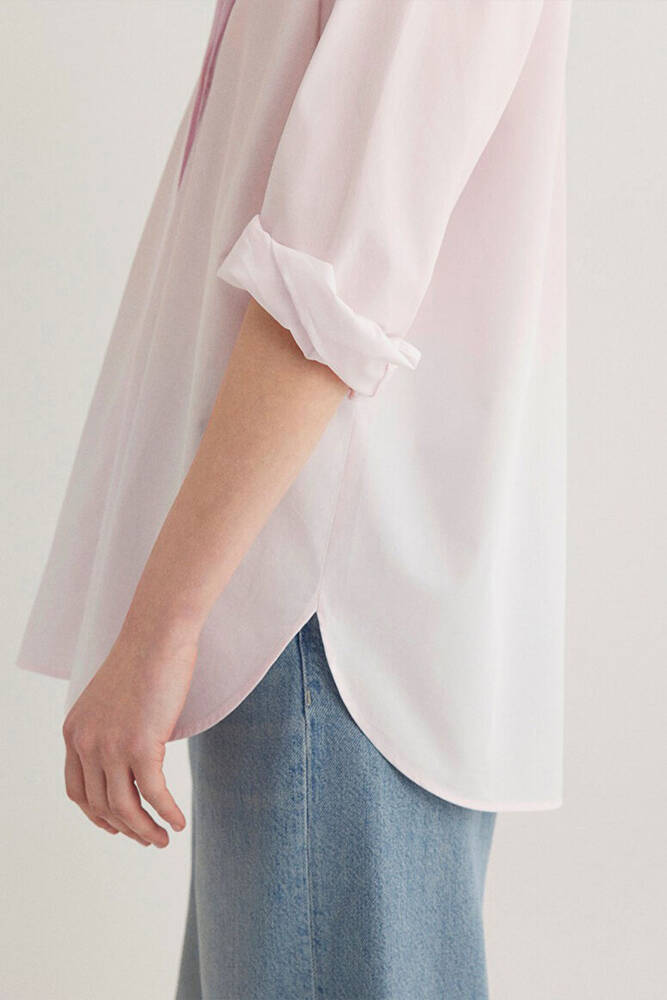Kadın Uzun Kollu Gömlek 1210887-70989 Pembe 