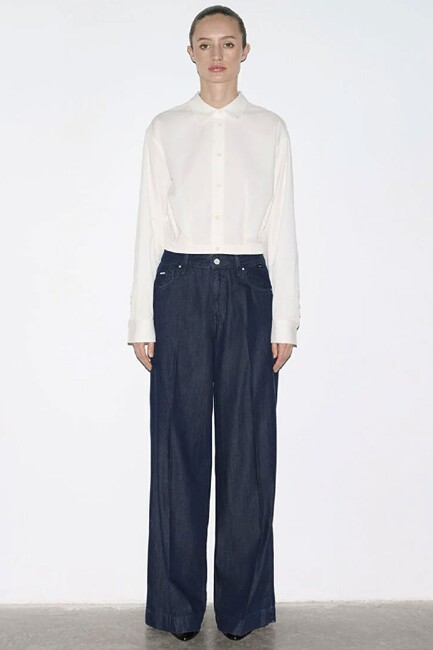 Kadın Uzun Kollu Gömlek 1211430-70057 Beyaz - Thumbnail