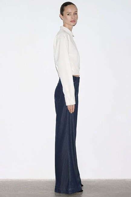 Kadın Uzun Kollu Gömlek 1211430-70057 Beyaz - Thumbnail