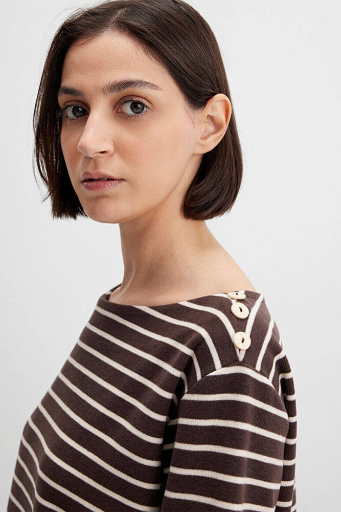 Kadın Uzun Kollu Modelli Penye 1613597-91190 Kahve 