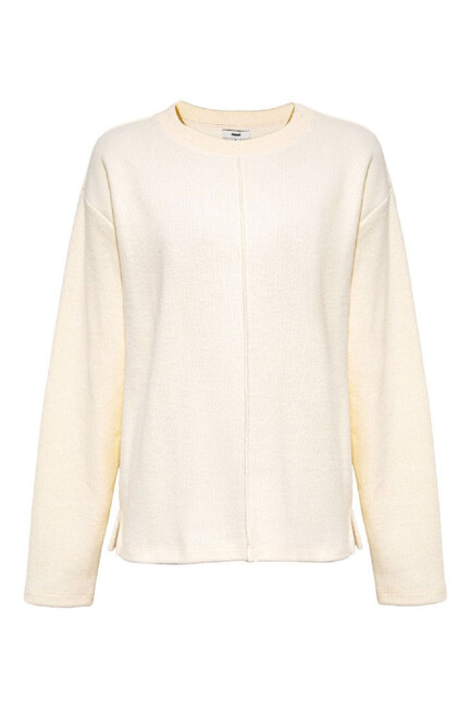 Kadın Uzun Kollu Modelli Penye 1613599-80194 Ekru - Thumbnail