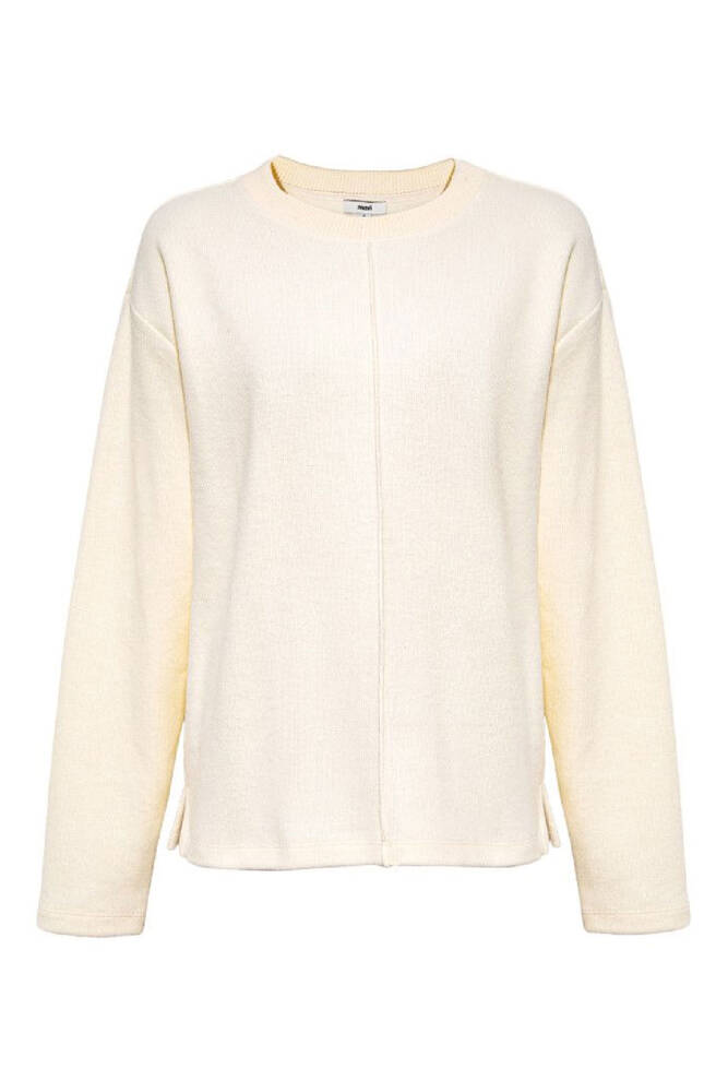 Kadın Uzun Kollu Modelli Penye 1613599-80194 Ekru 