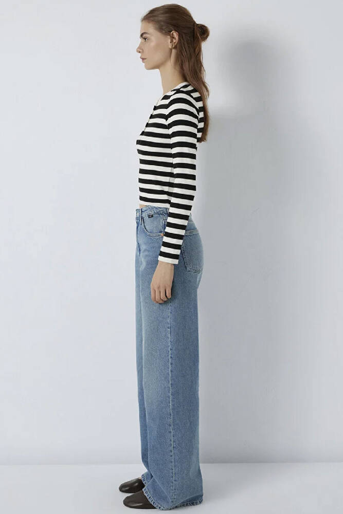 Kadın Uzun Kollu Modelli Penye 1613767-85407 Siyah 