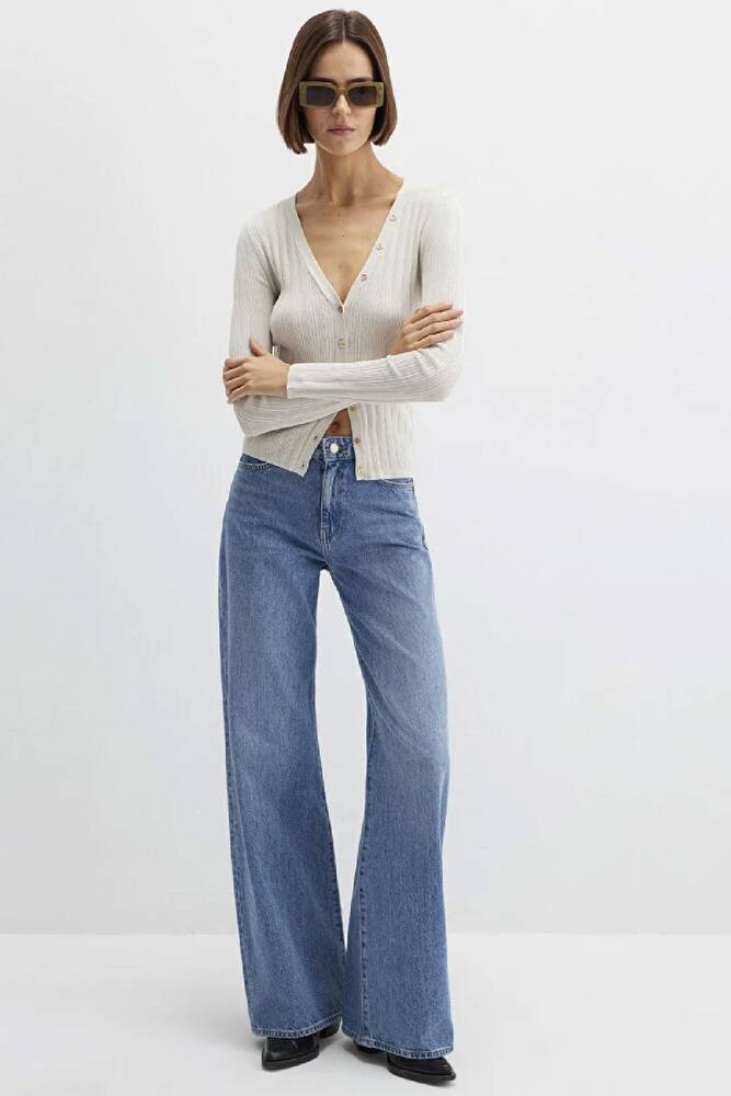 Kadın Uzun Kollu Modelli Triko Hırka 1710864-80194 Ekru 