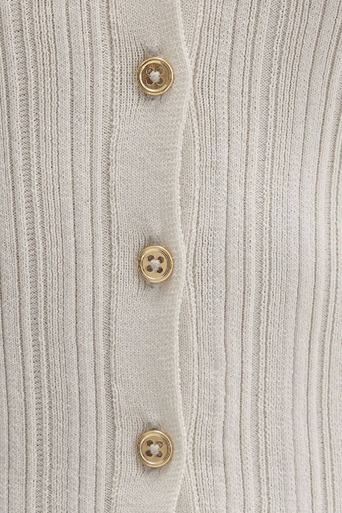 Kadın Uzun Kollu Modelli Triko Hırka 1710864-80194 Ekru 