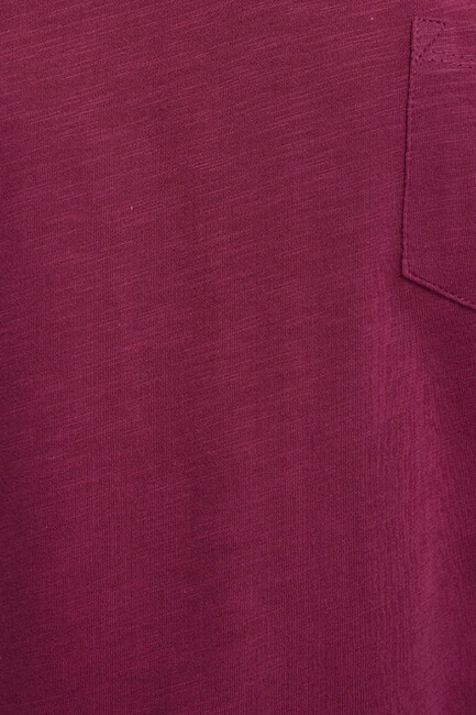 Kadın V Yaka Basic Tişört 1600961-70919 Pembe - Thumbnail