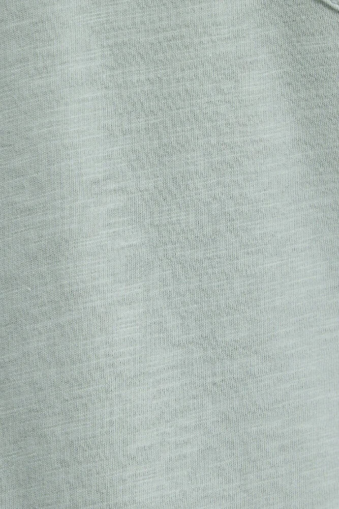 Kadın V Yaka Basic Tişört 1600961-71780 Yeşil 