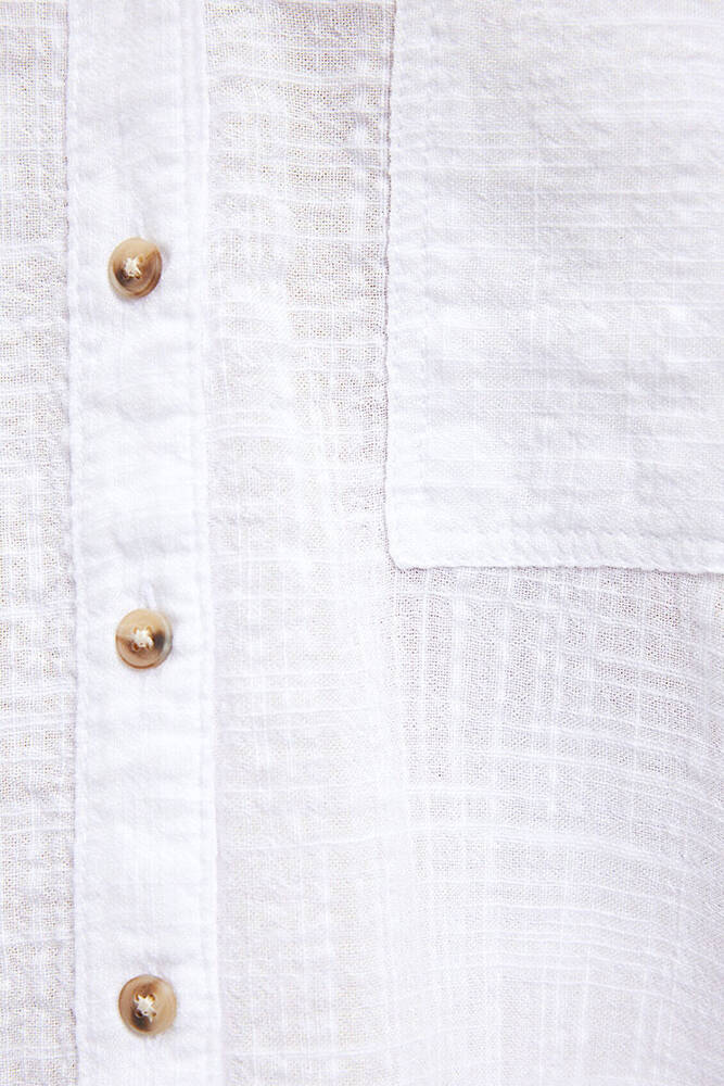 Kadın V Yaka Gömlek 1210604-620 Beyaz 