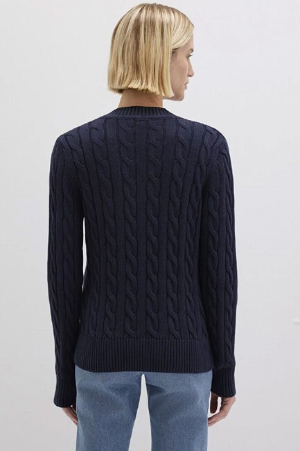 Kadın V Yaka Kazak 1710720-89101 Lacivert - Thumbnail