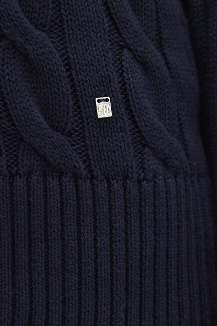 Kadın V Yaka Kazak 1710720-89101 Lacivert - Thumbnail