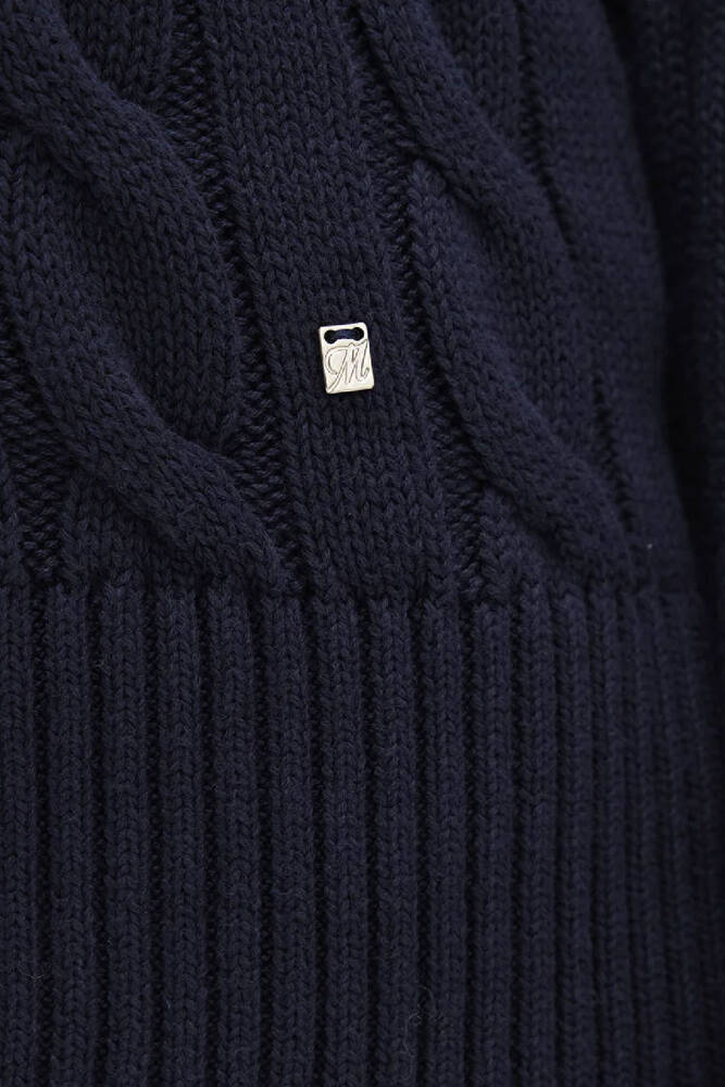 Kadın V Yaka Kazak 1710720-89101 Lacivert 