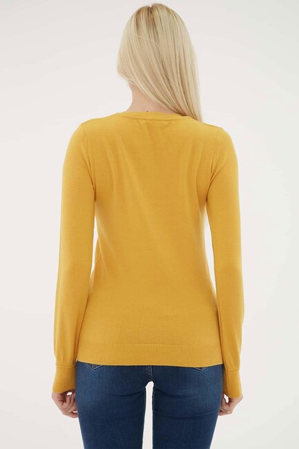 Kadın V Yaka Kazak 24K0778K1 Sarı (3)