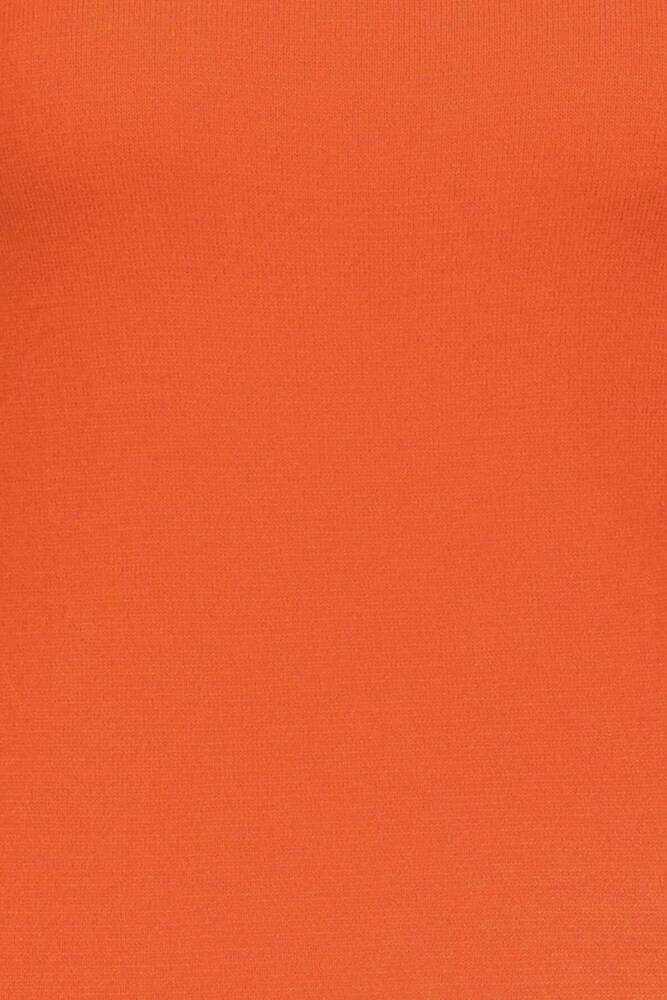 Kadın V Yaka Kazak 25K0778K1 Turuncu 