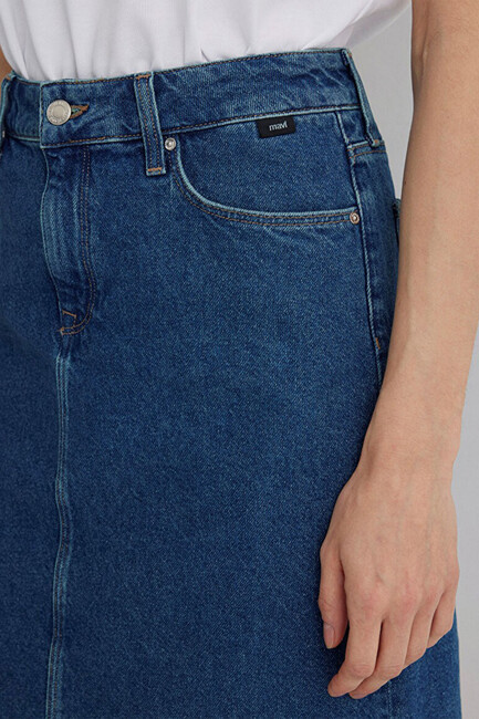 Kadın Valerie Denim Etek 1319833709 Mavi - Thumbnail