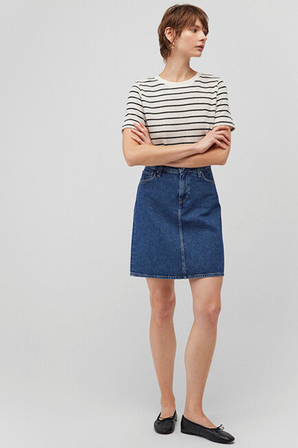 Kadın Valerie Denim Etek 1319885301 Mavi (2)