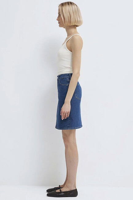 Kadın Valerie Denim Etek 1319885301 Mavi - Thumbnail